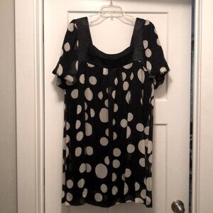 Black and white polka dot dress